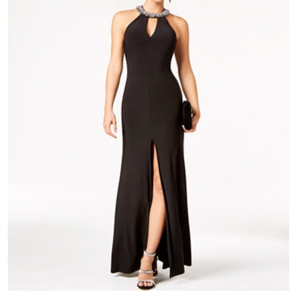 Evening long black dress
